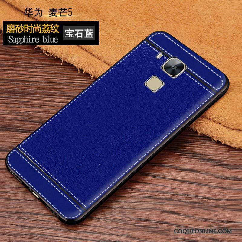 Huawei G9 Plus Étui Protection Bleu Silicone Coque De Téléphone Fluide Doux