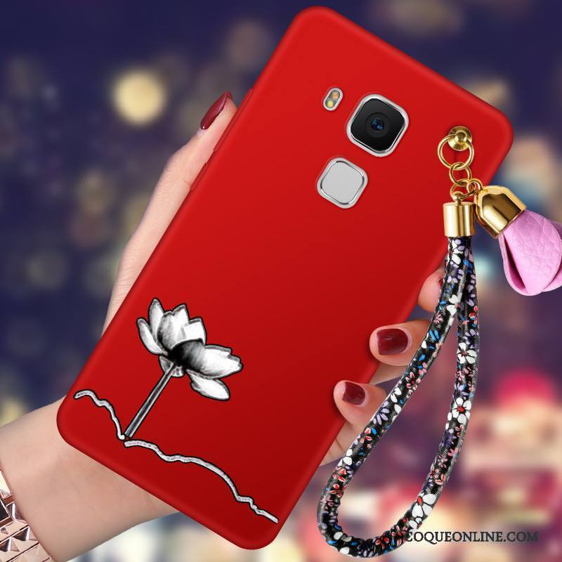 Huawei G9 Plus Étui Rouge Coque De Téléphone Silicone Incassable Fluide Doux