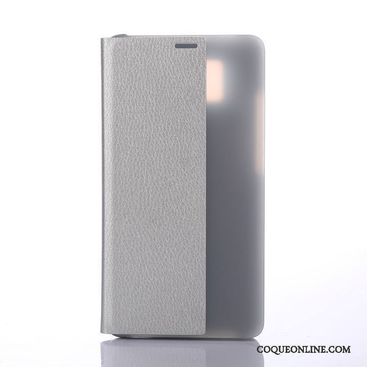 Huawei Mate 10 Business Coque Gris Protection Windows Étui En Cuir Housse