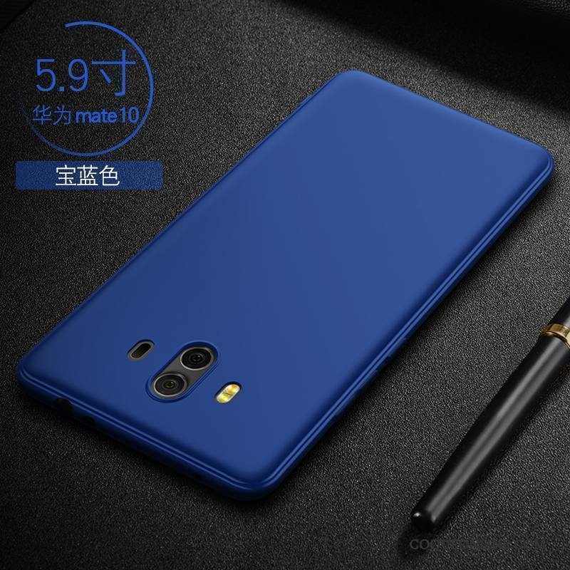 Huawei Mate 10 Coque Incassable Protection Bleu Silicone Tout Compris Étui Très Mince