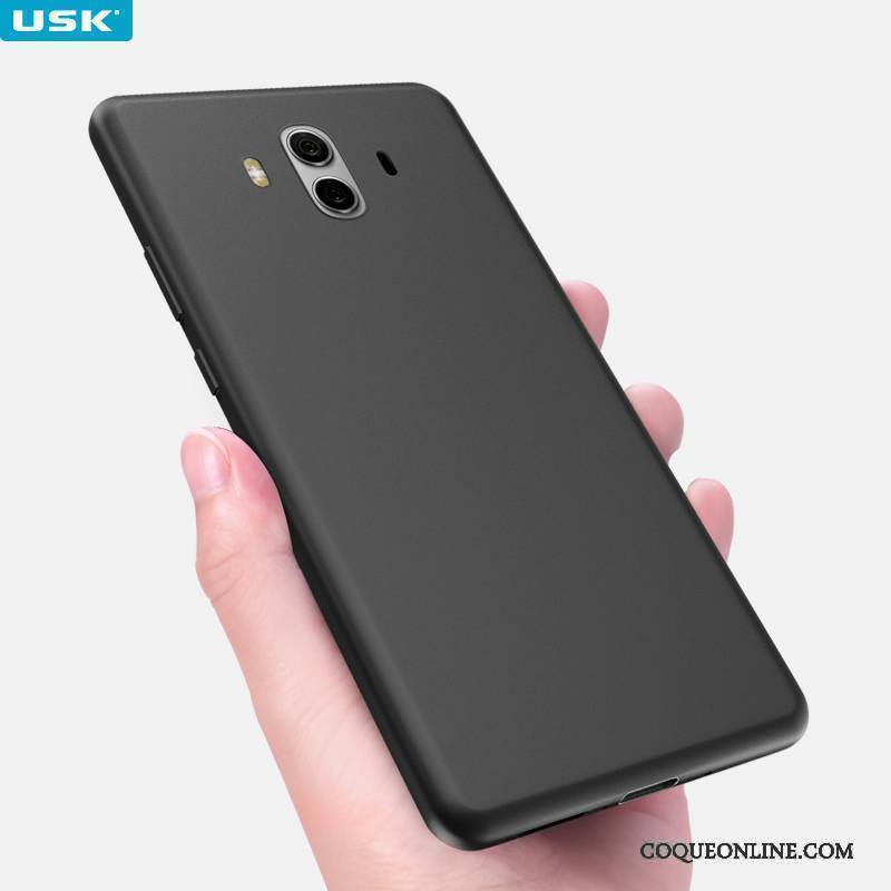 Huawei Mate 10 Coque Silicone Tout Compris Très Mince Incassable Fluide Doux Business Noir