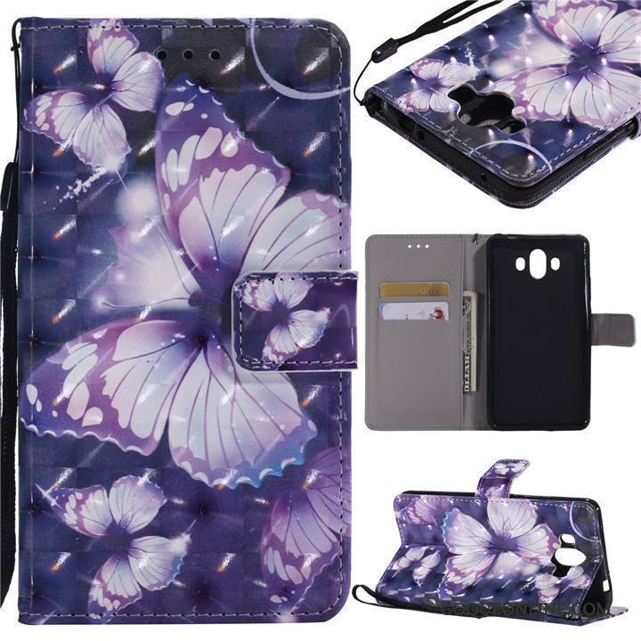 Huawei Mate 10 Coque Étui Téléphone Portable Étui En Cuir Protection Fluide Doux Tout Compris Créatif