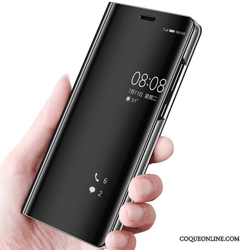 Huawei Mate 10 Housse Étui Noir Miroir Coque De Téléphone Incassable Placage