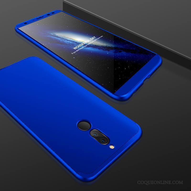 Huawei Mate 10 Lite Coque De Téléphone Bleu Délavé En Daim Tout Compris Étui Difficile