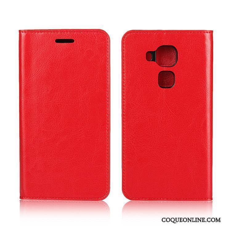 Huawei Mate 10 Lite Coque De Téléphone Support Protection Rouge Étui Membrane Tempérer
