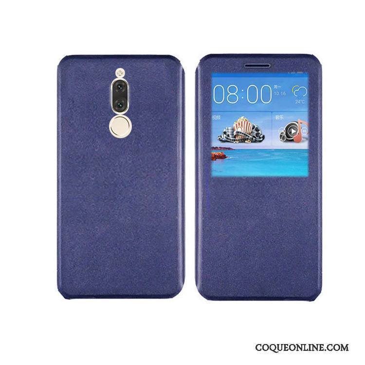 Huawei Mate 10 Lite Coque Protection Bleu Étui En Cuir Housse Fluide Doux Téléphone Portable