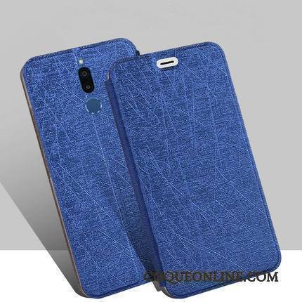 Huawei Mate 10 Lite Étui En Cuir Bleu Incassable Coque Protection Fluide Doux Téléphone Portable
