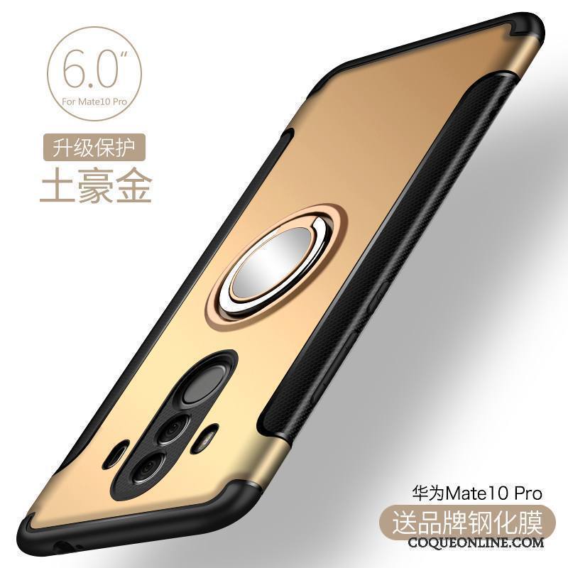 Huawei Mate 10 Pro Incassable Coque De Téléphone Personnalité Or Silicone