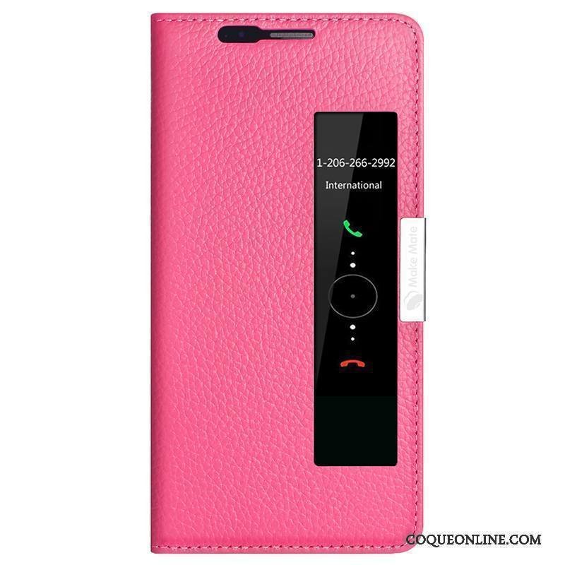 Huawei Mate 10 Pro Rouge Étui En Cuir Coque De Téléphone Incassable Housse