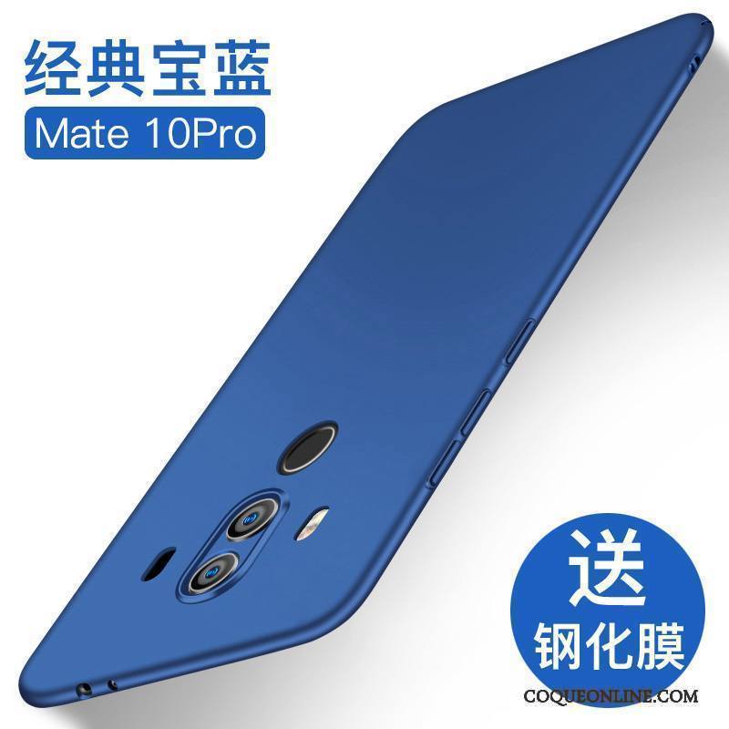 Huawei Mate 10 Pro Tout Compris Silicone Étui Incassable Bleu Délavé En Daim Coque De Téléphone