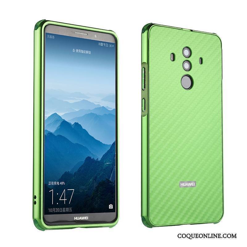 Huawei Mate 10 Pro Vert Coque De Téléphone Border Incassable Étui Tendance Couvercle Arrière