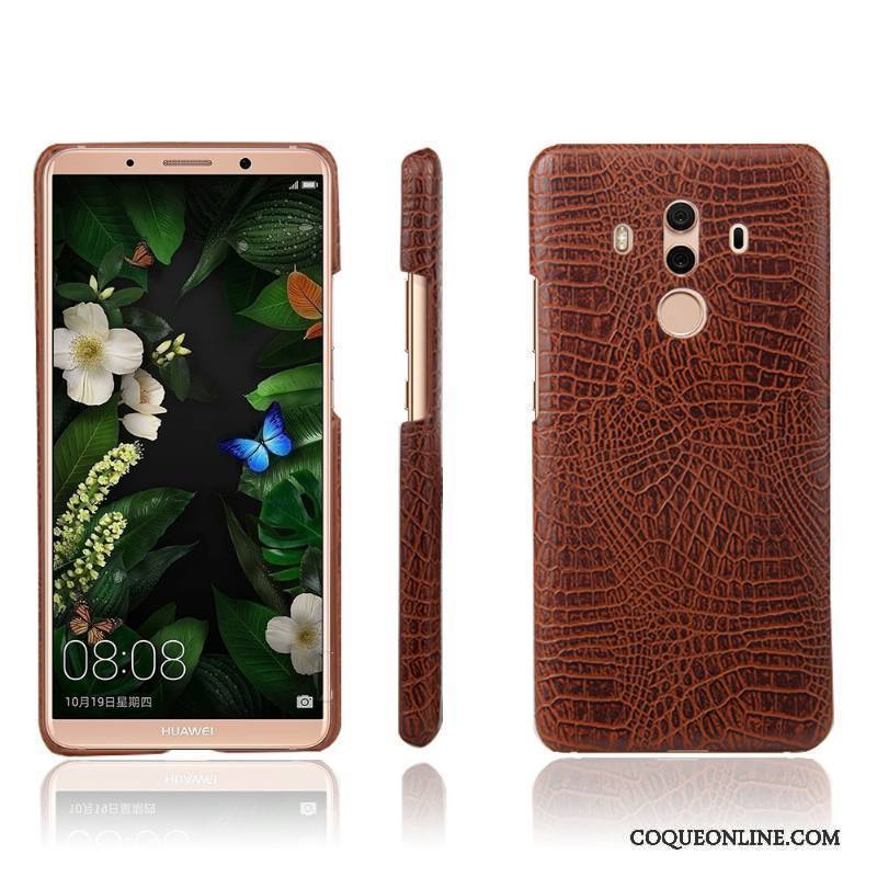 Huawei Mate 10 Pro Étui Crocodile Modèle Coque De Téléphone Étui En Cuir Protection Nouveau