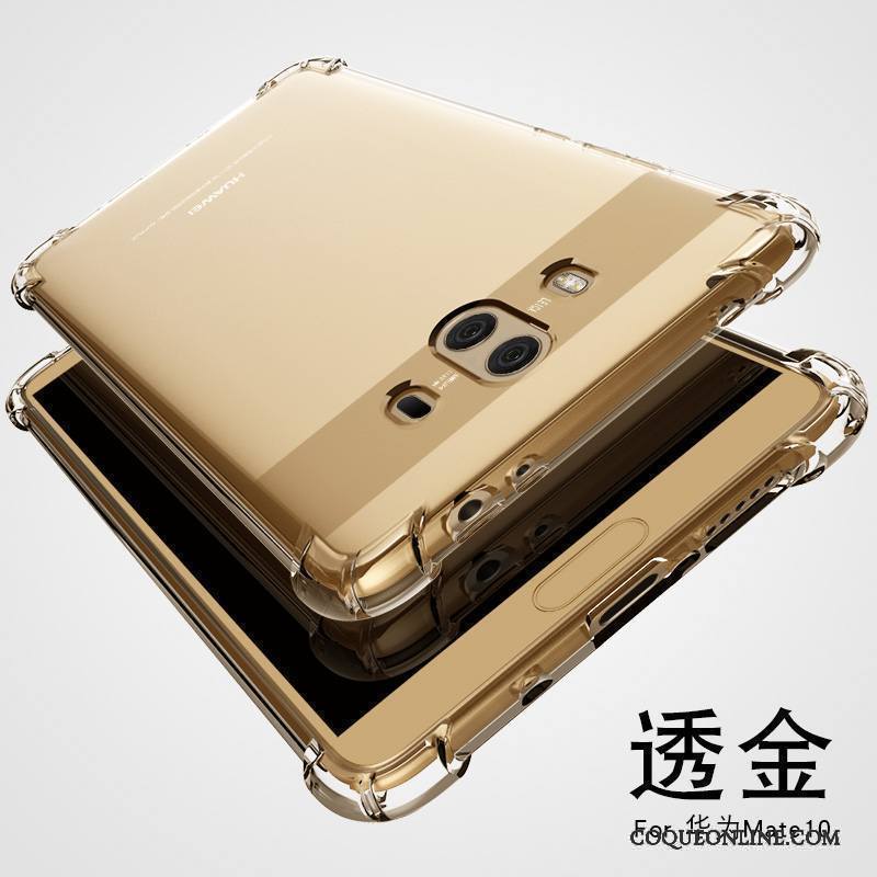 Huawei Mate 10 Protection Coque De Téléphone Silicone Incassable Étui Tout Compris Or