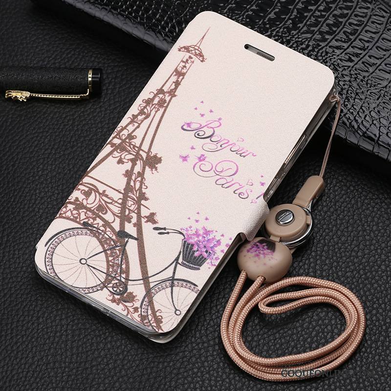 Huawei Mate 10 Étui En Cuir Fluide Doux Coque Rose Dessin Animé Ornements Suspendus Peinture