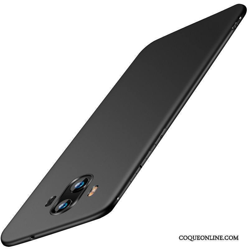 Huawei Mate 10 Étui Noir Fluide Doux Délavé En Daim Incassable Coque Très Mince