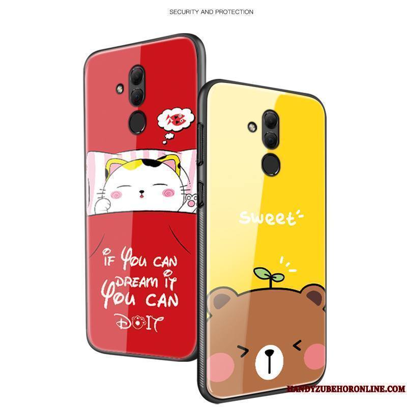 Huawei Mate 20 Lite Jaune Étui Silicone Coque De Téléphone Charmant Protection Verre