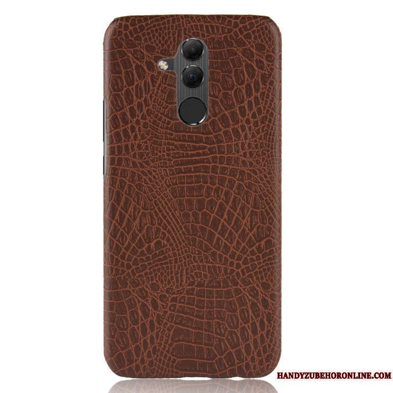 Huawei Mate 20 Lite Sac Protection Simple Étui Coque Délavé En Daim Crocodile Modèle