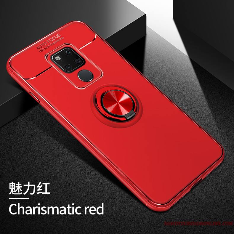Huawei Mate 20 Nouveau Incassable Transparent Étui Net Rouge Fluide Doux Coque