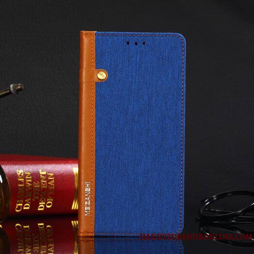 Huawei Mate 20 Pro Housse Fluide Doux Incassable Étui En Cuir Bleu Coque De Téléphone Tout Compris