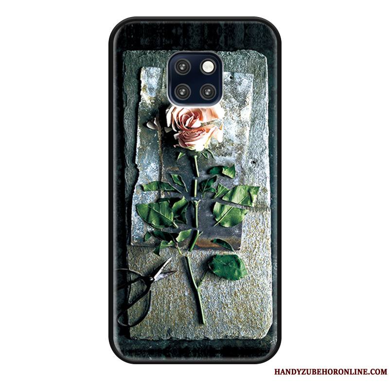 Huawei Mate 20 Rs Ornements Suspendus Élégant Fleur Étui Coque De Téléphone Protection Créatif