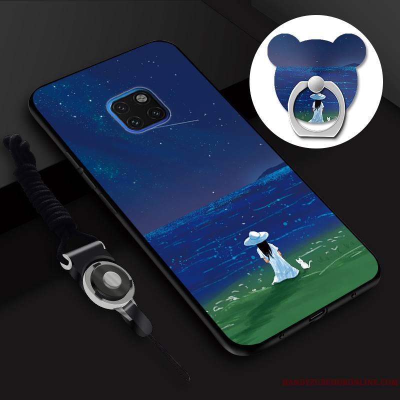 Huawei Mate 20 Rs Tout Compris Silicone Tempérer Fluide Doux Membrane Coque De Téléphone Ornements Suspendus