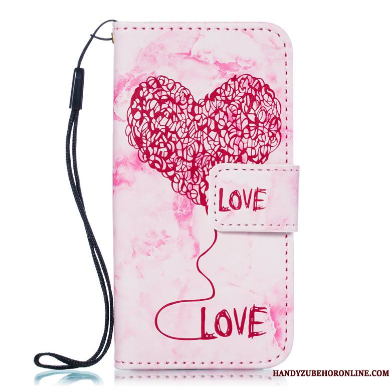 Huawei Mate 20 Rs Étui En Cuir Protection Amour Rose Clamshell Coque De Téléphone