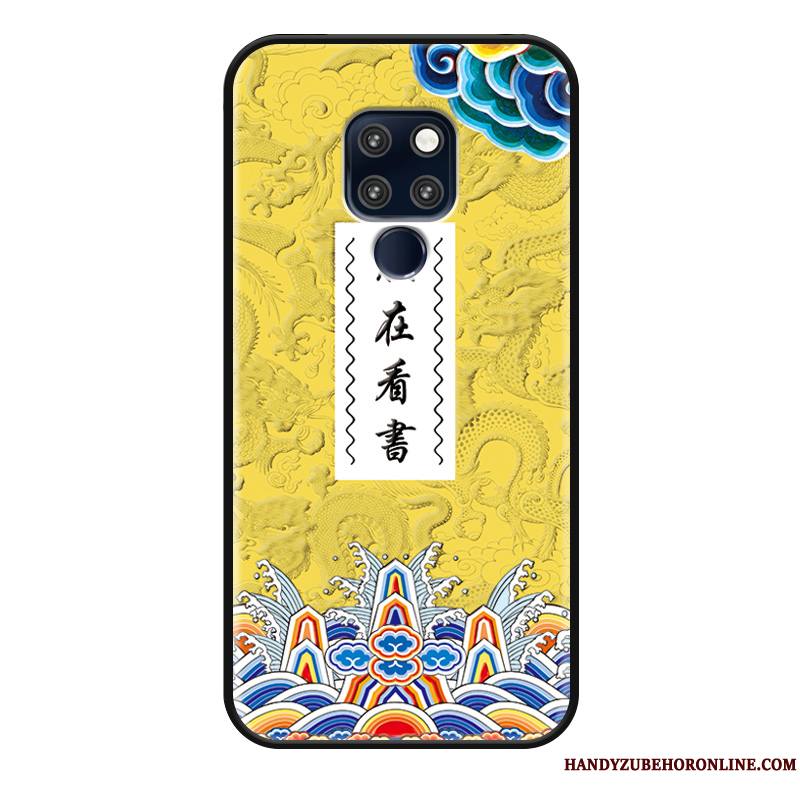 Huawei Mate 20 X Jaune Protection Tendance Étui Drôle Coque De Téléphone Style Chinois