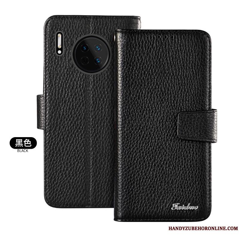 Huawei Mate 30 Carte Nouveau Étui En Cuir Housse Protection Noir Coque De Téléphone