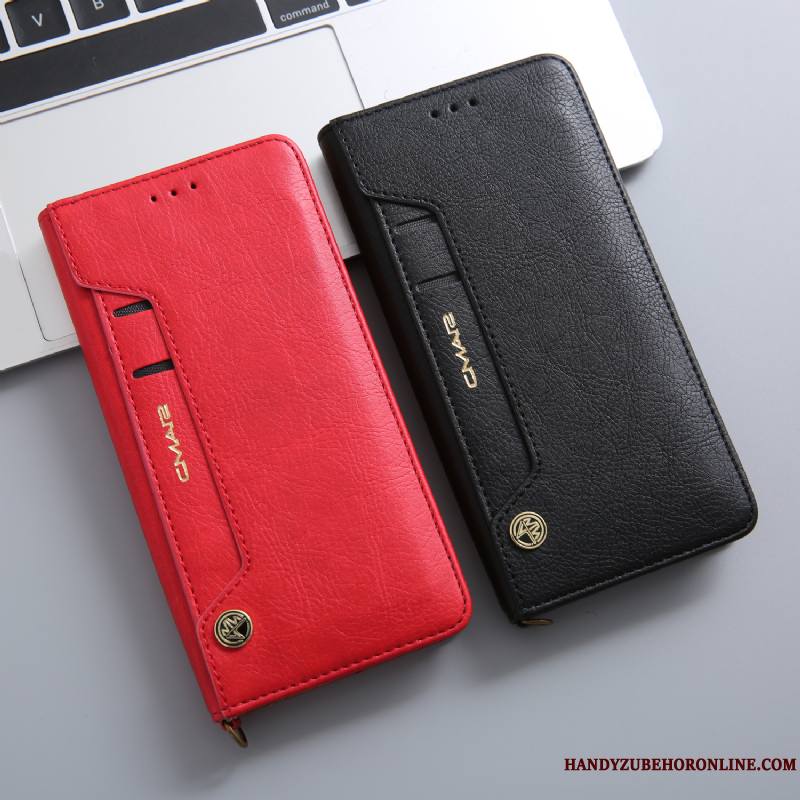 Huawei Mate 30 Coque De Téléphone Protection Étui En Cuir Carte Incassable Portefeuille Business