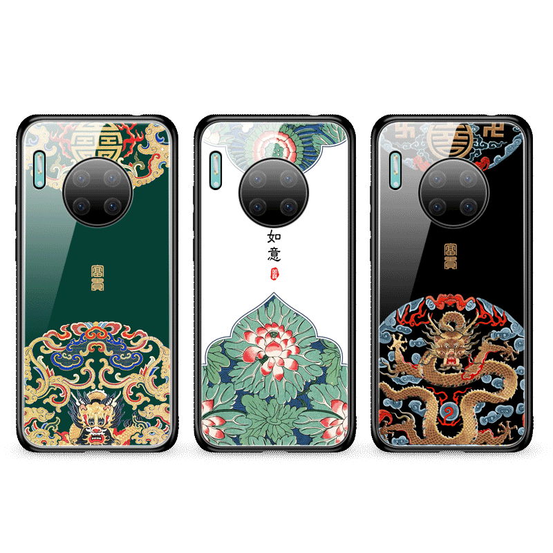 Huawei Mate 30 Coque Personnalité Créatif Style Chinois Tout Compris Incassable Miroir Étui