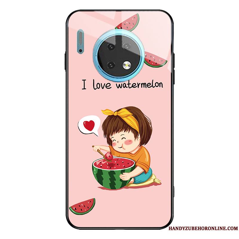 Huawei Mate 30 Coque Simple Étui Art Personnalisé Petit Incassable Rose
