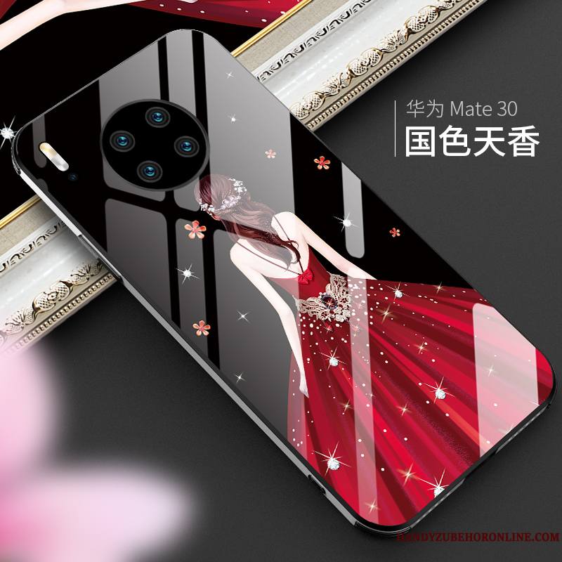 Huawei Mate 30 Incassable Coque De Téléphone Très Mince Marque De Tendance Personnalité Mode Verre