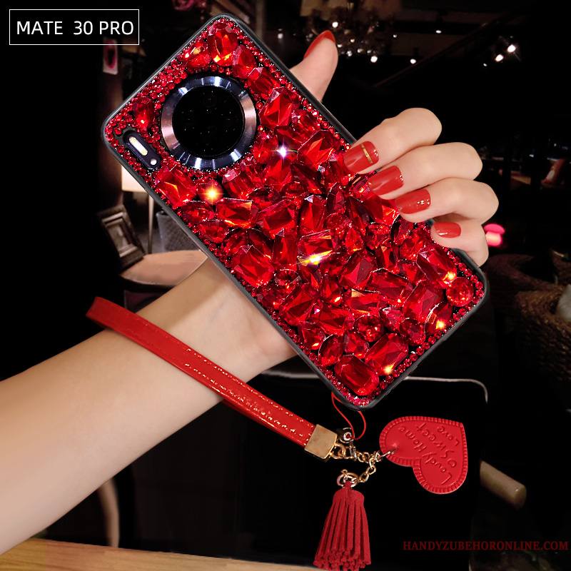 Huawei Mate 30 Pro Coque Protection Rouge Marque De Tendance Incassable Personnalité Créatif Étui