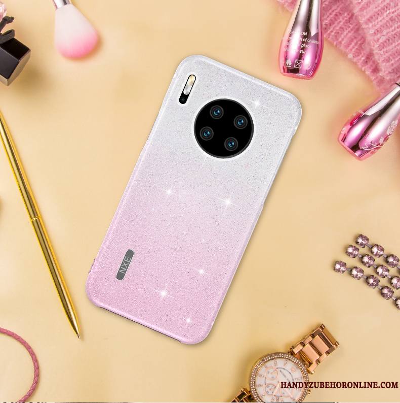 Huawei Mate 30 Pro Coque Tout Compris Luxe Créatif Très Mince Mode Vent Rose