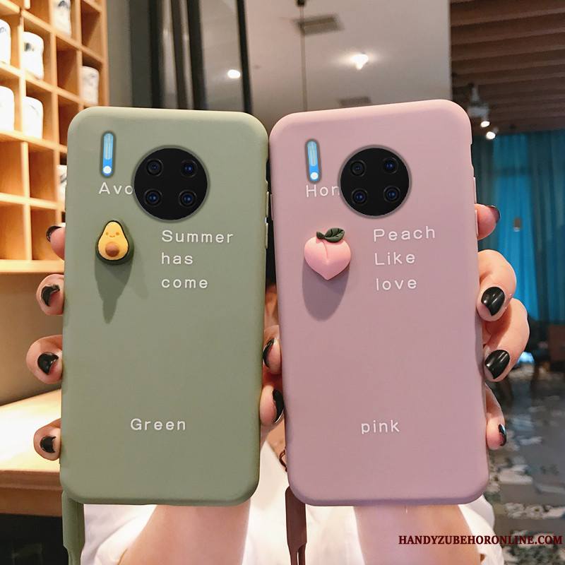 Huawei Mate 30 Pro Coque Vert Tout Compris Fluide Doux Étui Silicone Dessin Animé Dimensionnel