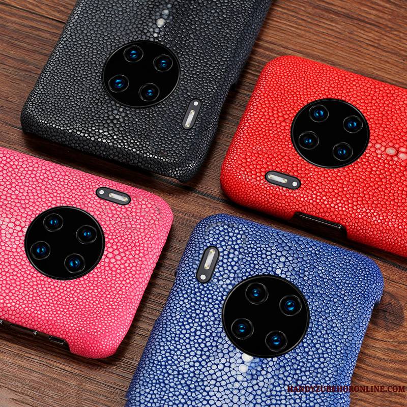 Huawei Mate 30 Pro Cuir Perle Coque Étui En Cuir Très Mince Personnalité Incassable