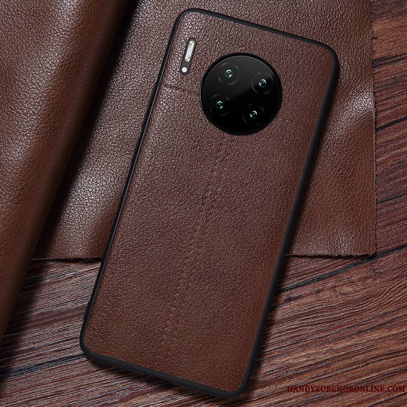 Huawei Mate 30 Pro Incassable Cuir Véritable Légère Tout Compris Étui Coque De Téléphone Étui En Cuir