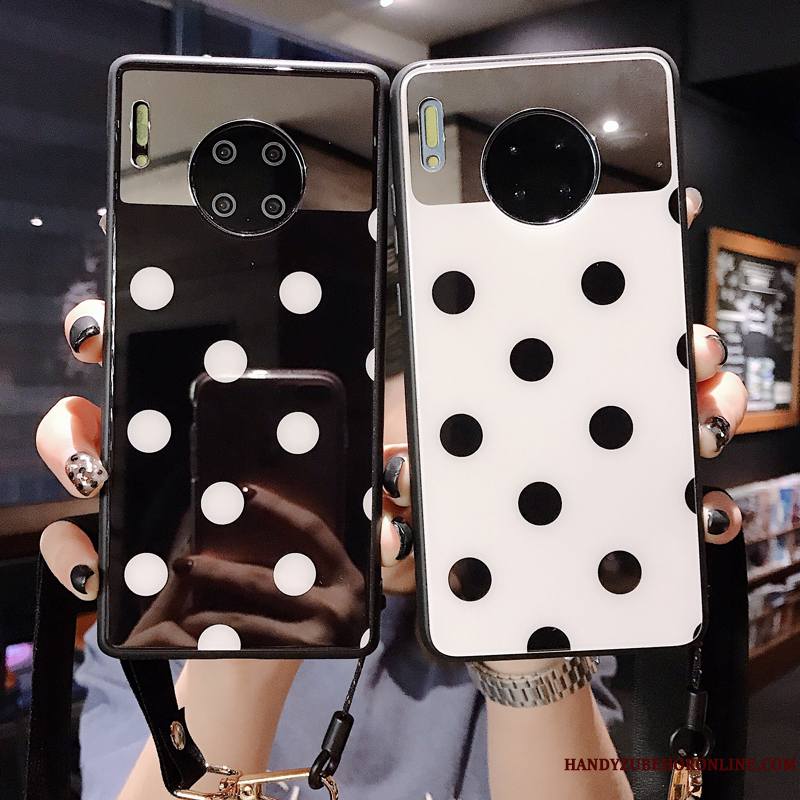 Huawei Mate 30 Pro Noir Point D'onde Simple Coque De Téléphone Tendance Mode Ornements Suspendus