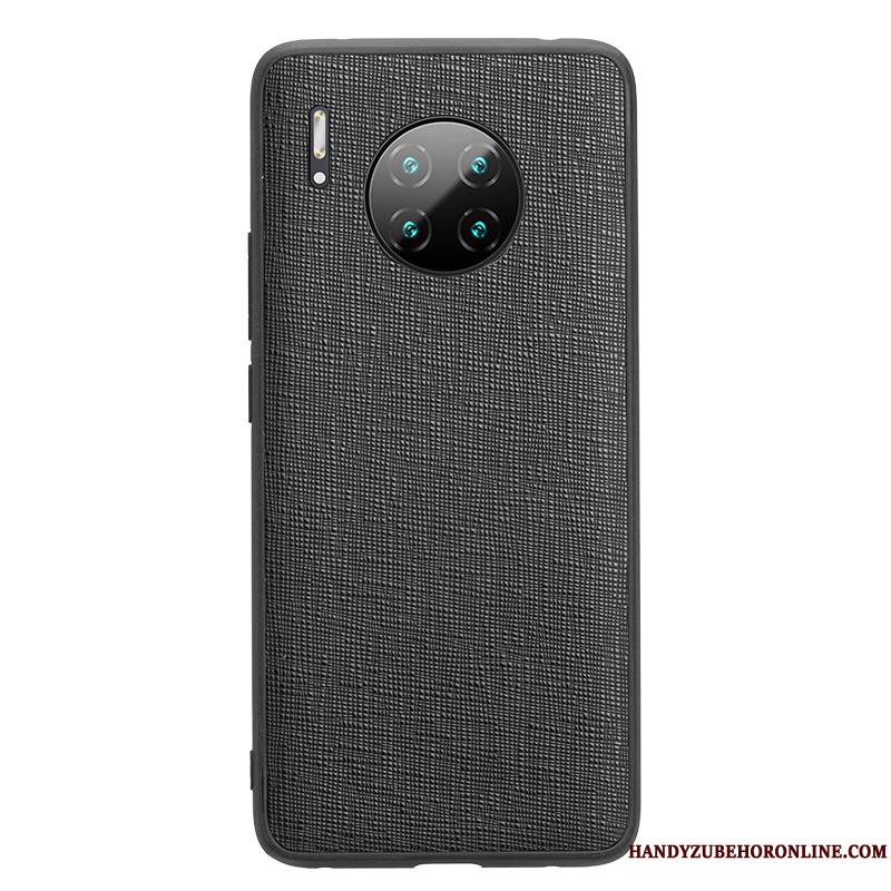 Huawei Mate 30 Pro Noir Qualité Luxe Incassable Coque Fluide Doux Cuir Véritable