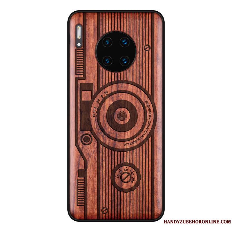 Huawei Mate 30 Pro Original Protection Nouveau En Bois Gaufrage Coque De Téléphone Tout Compris