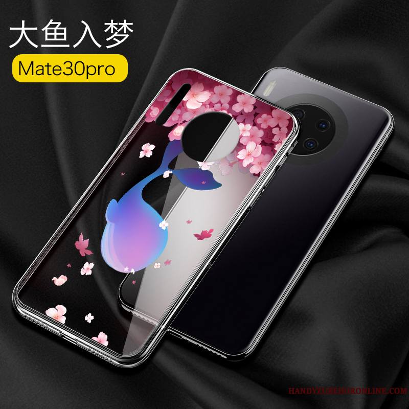 Huawei Mate 30 Pro Personnalité Très Mince Coque Marque De Tendance Protection Verre Étui