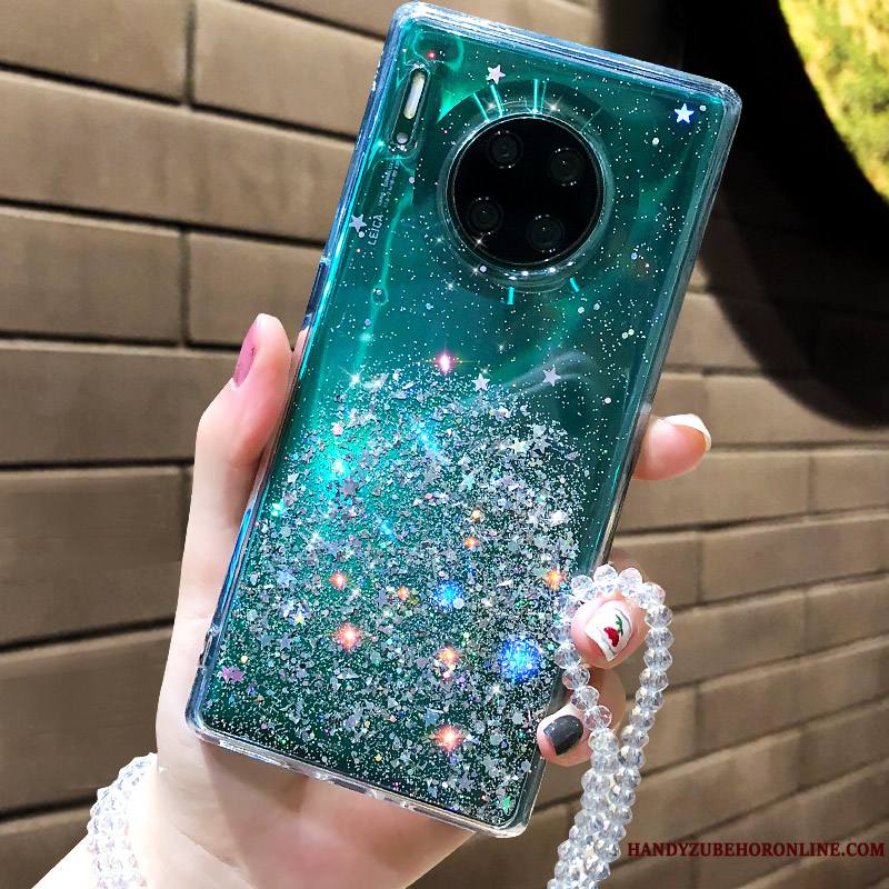 Huawei Mate 30 Pro Protection Nouveau Étui Fluide Doux Rose Coque Vert