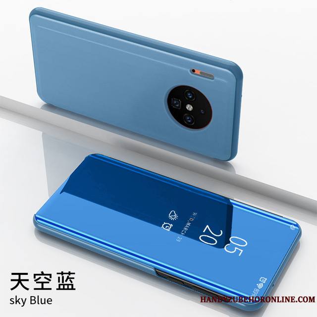 Huawei Mate 30 Pro Support Étui Coque De Téléphone Bleu Protection Créatif Miroir