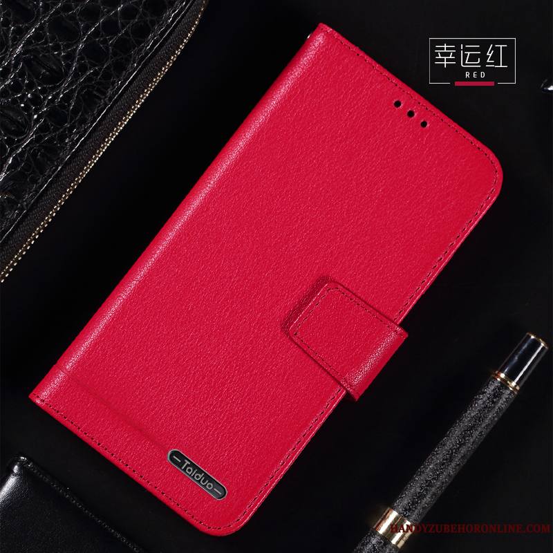 Huawei Mate 30 Rouge Carte Housse Coque De Téléphone Étui En Cuir Tout Compris Incassable