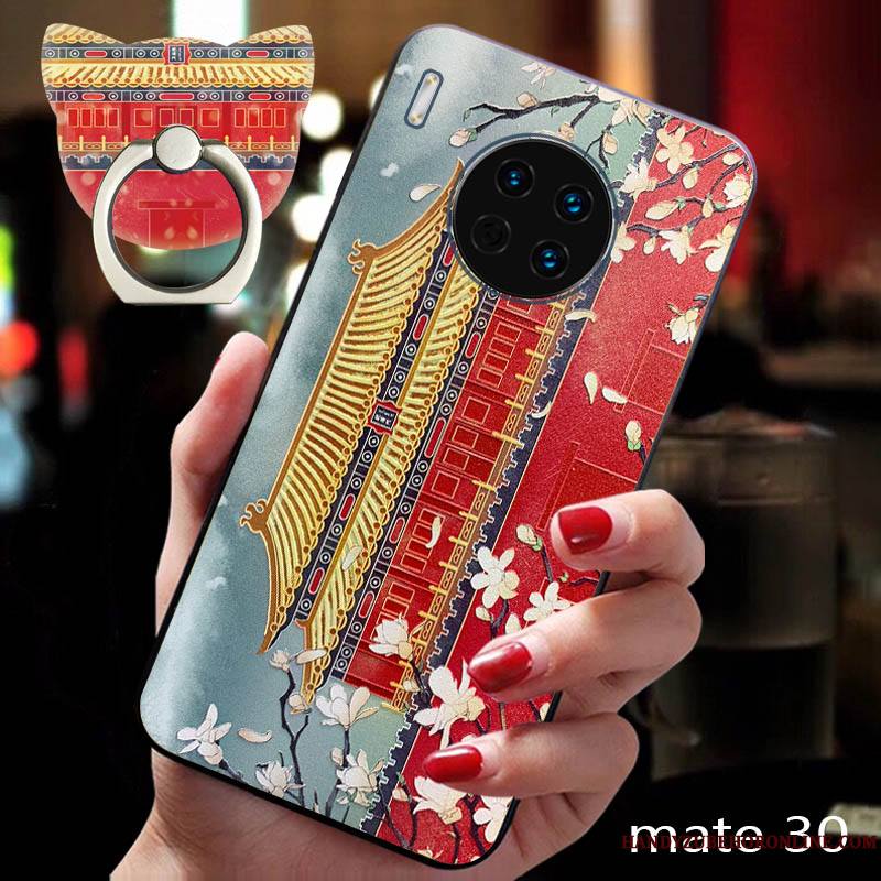 Huawei Mate 30 Vent Coque Fluide Doux Vintage Personnalité Marque De Tendance Créatif