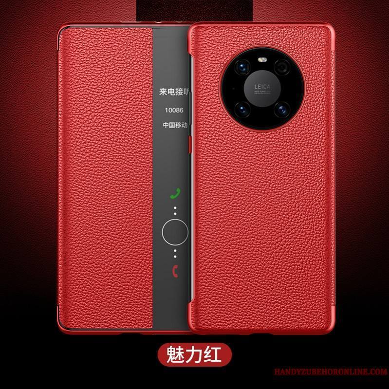 Huawei Mate 40 Coque Protection Incassable Étui En Cuir Windows Business Tout Compris Cuir Véritable
