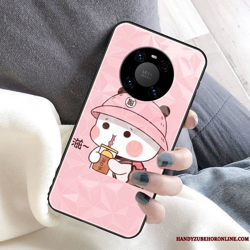 Huawei Mate 40 Modèle Fleurie Amoureux Rose Coque De Téléphone Petit Nouveau Incassable