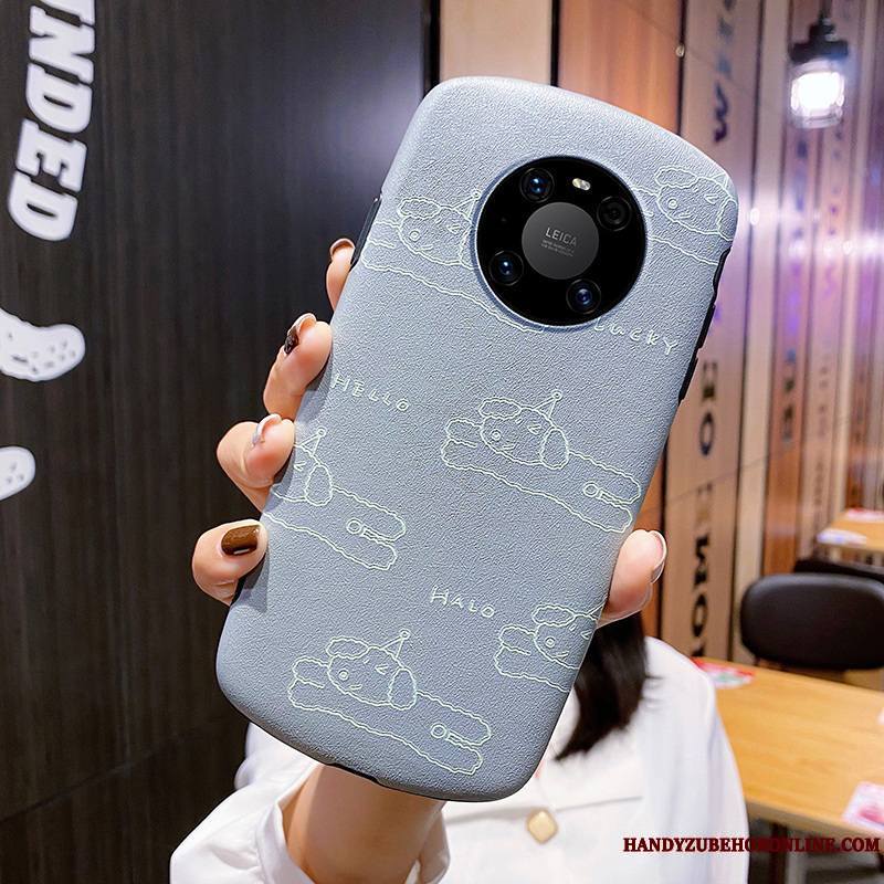 Huawei Mate 40 Pro Coque Amoureux Créatif Personnalité Bleu Charmant Nouveau Gaufrage