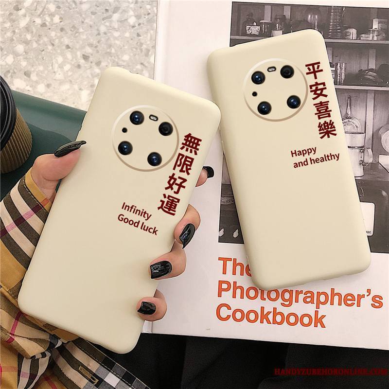 Huawei Mate 40 Pro Coque De Téléphone Tout Compris Silicone Étui Incassable Blanc Créatif
