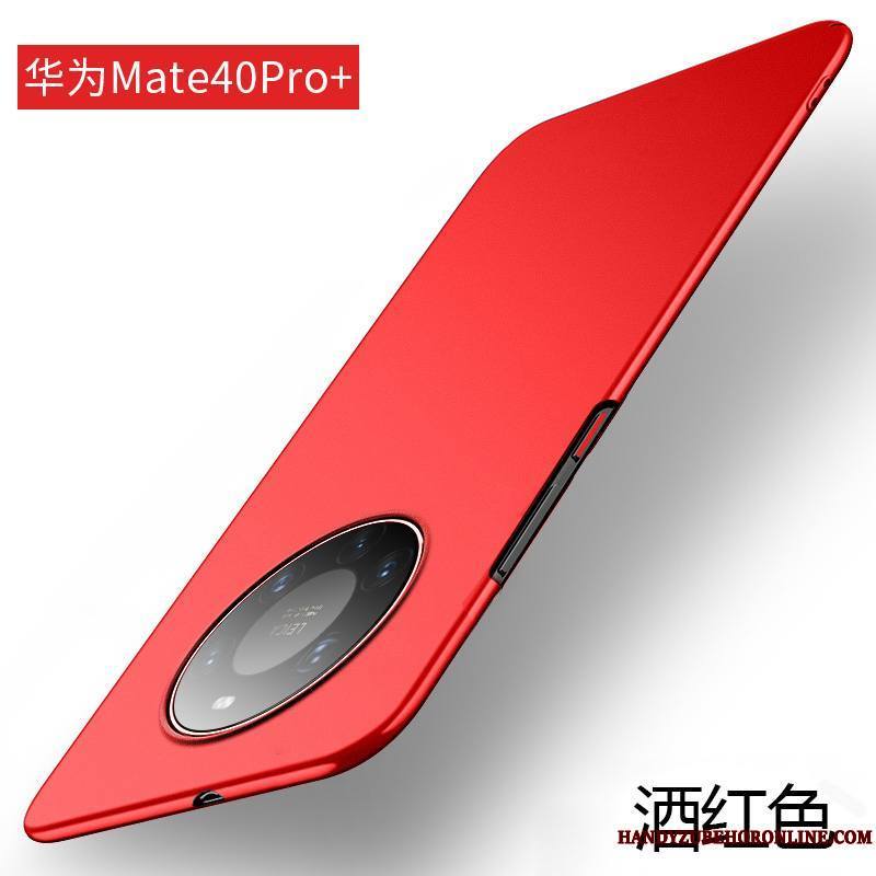 Huawei Mate 40 Pro+ Coque Délavé En Daim Luxe Incassable Fluide Doux Rouge Tout Compris Nouveau